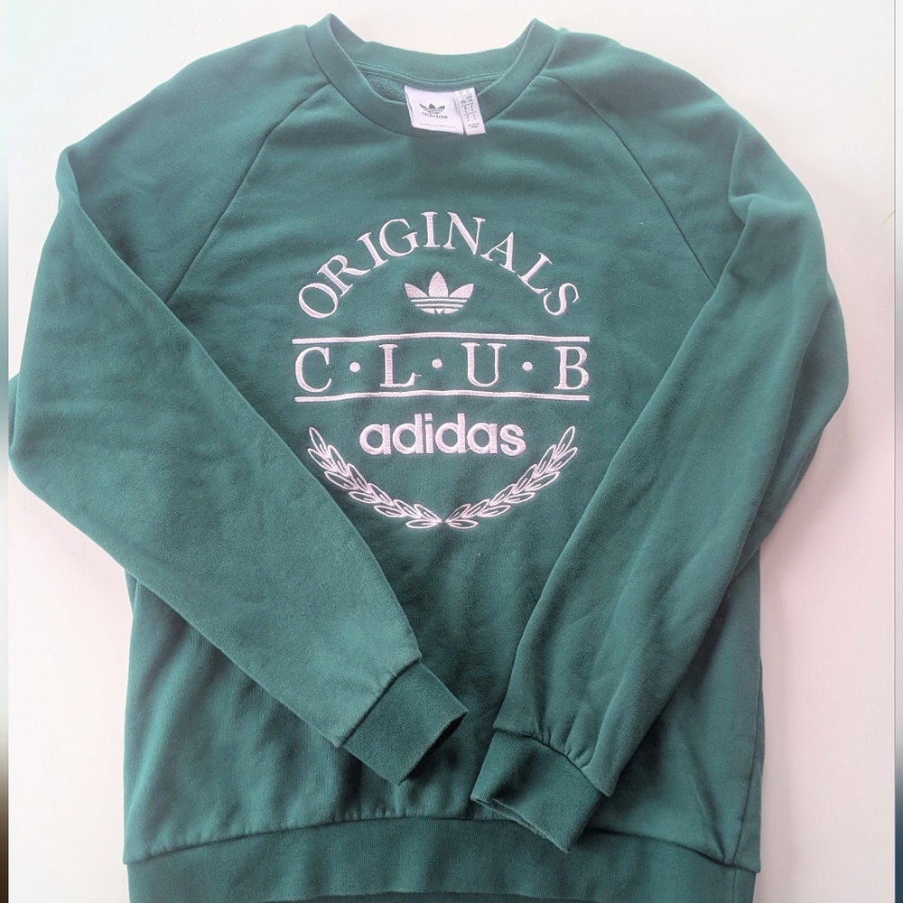 ADIDAS Originals Club Crew Neck Sweatshirt Men’s L Green